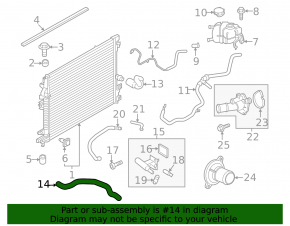 Furtun de răcire superior pentru Ford Edge 19-24 2.0T