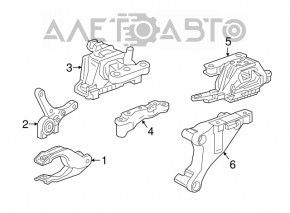 Подушка двигателя левая Chevrolet Volt 16-