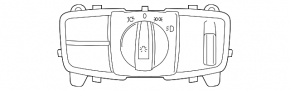 Control lumini BMW X1 F48 16-22 fără proiectoare de ceață, automat