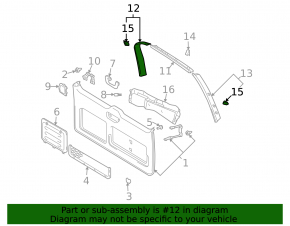 Capacul portbagajului dreapta Lexus GX470 03-09 gri