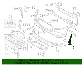 Крепление переднего бампера арки левое Mazda CX-5 22-25