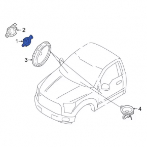 Пищалка передней панели левая Ford Escape MK4 20-26