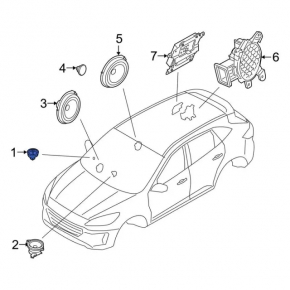 Пищалка передней панели левая Ford Escape MK4 20-26