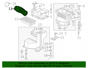 Воздуховод Honda Civic X FC 16-21 1.5T