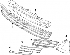 Jaluzele deflectoare inferioare ale radiatorului pentru BMW 5 G30 21-23