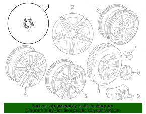 Диск колесный R20 x 8,5J ET42 Mercedes W167 GLE 350 450 20-26 тип 2 бордюрка