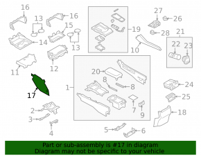 Ornament consolă centrală dreapta față pentru Mazda 3 19-26 4d, fabricație japoneză, negru