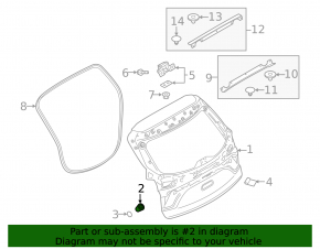 Отбойник двери багажника Mazda CX-9 16-23