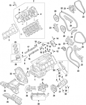 Масляный насос ДВС Audi A8 13-18 4.0