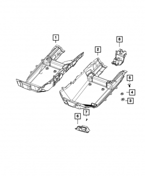 Покрытие пола Jeep Grand Cherokee WK2 11-22