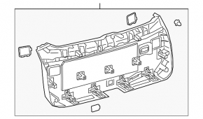 Обшивка двери багажника Lexus RX350L RX450hL 18-22 long черная