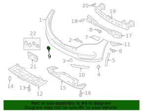 Заглушка буксировочного крюка переднего бампера Mazda CX-5 17-21