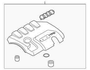 Накладка двигателя Audi A4 B8 08-16 2.0T