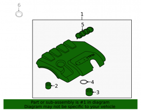 Накладка двигателя Audi A4 B8 08-16 2.0T
