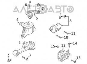 Кронштейн двигателя правый Hyundai Sonata 21-22 2.5