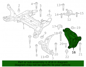 Цапфа передняя левая BMW X1 F48 16-22 Standard