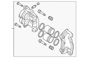 Суппорт в сборе передний левый Nissan Pathfinder 13-20