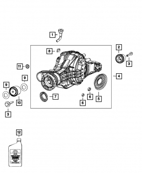 Задний дифференциал редуктор Jeep Grand Cherokee WK2 14-15 RWD 3.6 111к