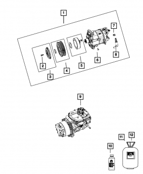 Компрессор кондиционера Chrysler Pacifica 17-26 3.6