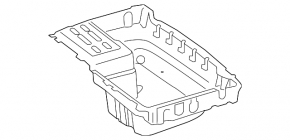 Обшивка корыта багажника Mercedes C-class W205 300 19-21 черная