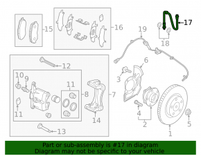 Шланг тормозной передний левый Mazda CX-5 19-25 2.5T