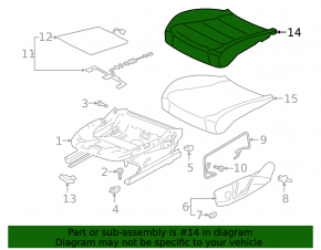 Пассажирское сидение VW Jetta 19-21 без airbag, кожа черн