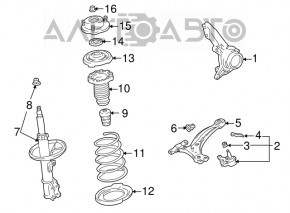 Амортизатор передний левый Lexus RX300/330/350 04-09