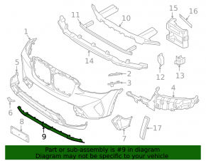Накладка губы переднего бампера BMW X4 G02 22-25