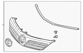 Решетка радиатора grill со значком Toyota Camry v50 12-14 usa L