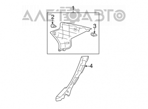 Накладка задней стойки правая Toyota Avalon серая 05-06
