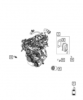 Охладитель масляный ДВС Jeep Renegade 19-23 1.3T