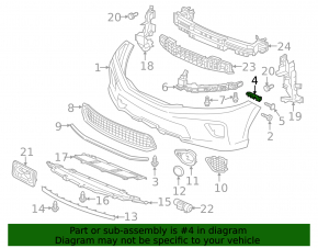 Suport bara față dreapta Honda Accord 13-15 2d