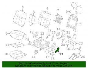 Buton de reglare spătar scaun șofer Nissan Rogue Sport 17-22 negru