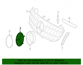 Эмблема решетки радиатора Mercedes W164 ML