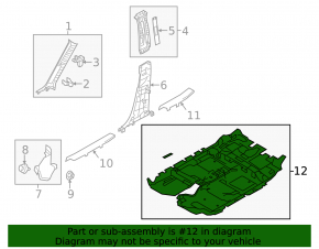 Покрытие пола Mazda CX-5 17-22 черное, тип 1
