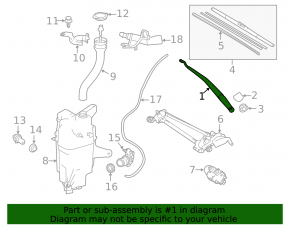 Поводок дворника левый Toyota Rav4 13-18