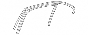 Уплотнитель стекла двери задней левой Mercedes C-class W205 15-21