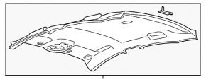 Обшивка потолка Ford Fusion mk5 13-14 беж без люка