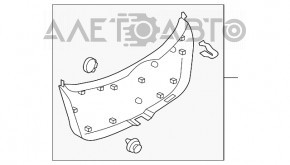 Обшивка двери багажника нижняя Mazda CX-7 06-12 черная, царапины, потерта