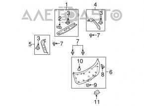 Обшивка двери багажника нижняя Mazda CX-7 06-12 черная, царапины, потерта