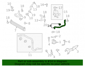 Racordul de răcire pentru Lexus CT200h 11-17