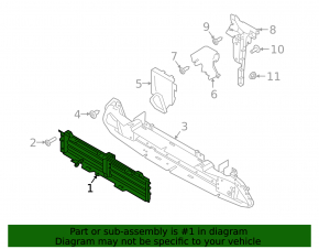 Jaluzele deflectoare inferioare ale radiatorului pentru Land Rover Range Rover Velar 18-20 2.0, 3.0, 5.0