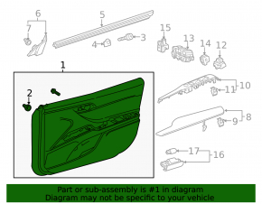 Garnitură portiere față stânga Toyota Camry v70 18- bej cu inserție din plastic bej, cotieră din cauciuc gri, turnare cromată, zgârieturi, zgârieturi, abraziuni, fără lumină de fundal,