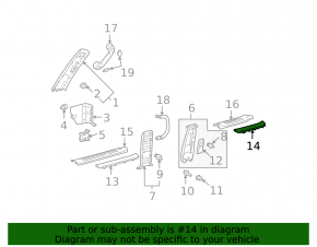 Накладка порога задняя левая внутренняя Lexus GX470 03-09 серая