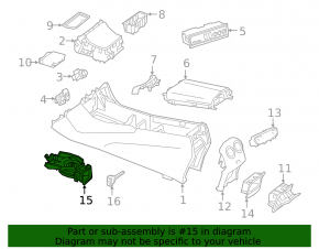 Motorul ventilatorului de încălzire pentru Mercedes GLC 16-23 în consola centrală