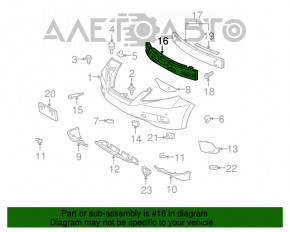 Абсорбер переднего бампера Lexus RX350 RX450h 10-12 дорест