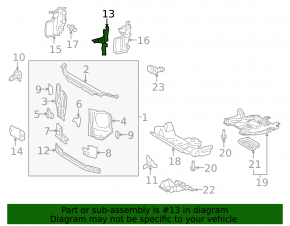 Планка замка капота Toyota 4Runner 14-19