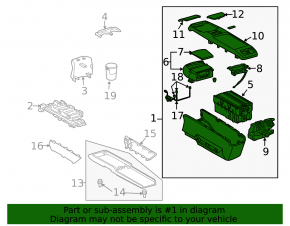 Консоль центральная подлокотник и подстаканники Lexus RX350 RX400h 04-05 серая дефект