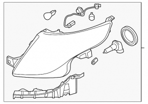 Far stânga față goală Ford Explorer 11-15 pre-restilizare halogen