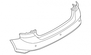 Бампер задний голый Ford Focus mk3 11-14 дорест 5d графит